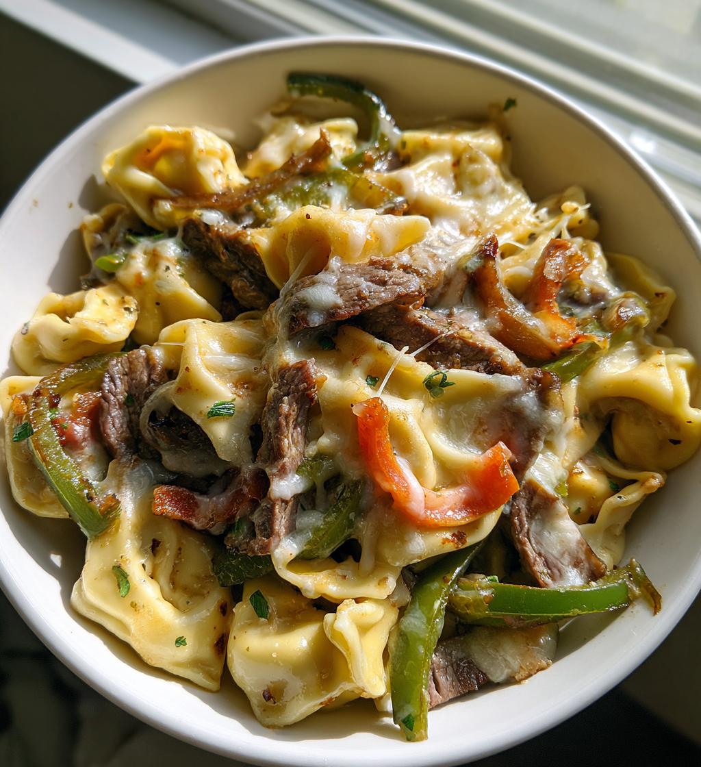 philly cheesesteak tortellini