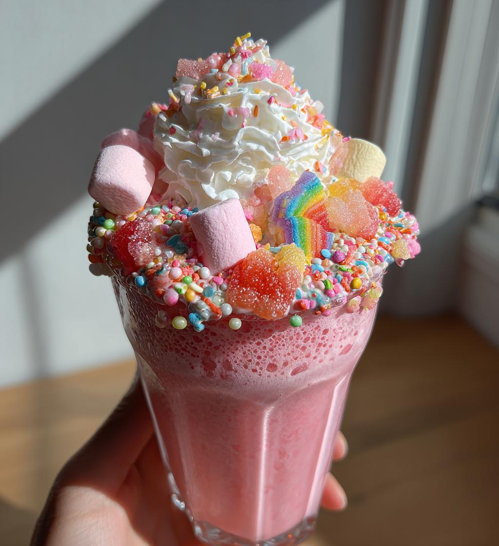 pink unicorn freakshakes