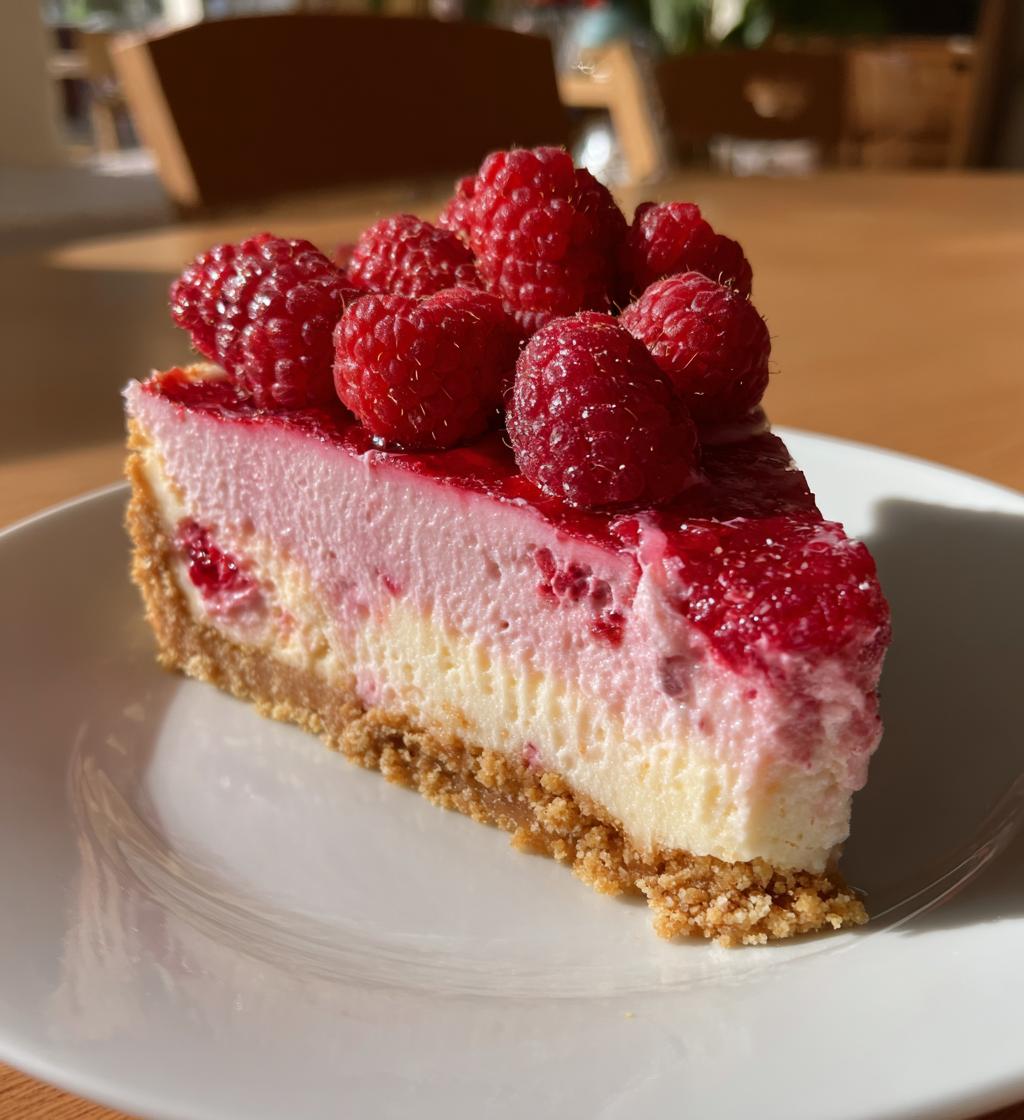 pink velvet raspberry cheesecake - detail 1