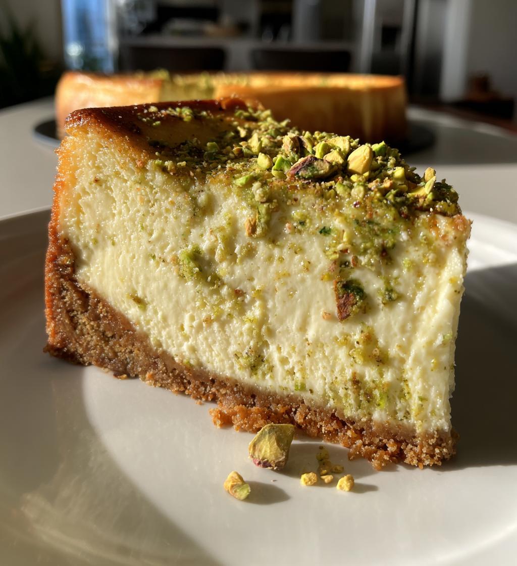 pistachio cheesecake - detail 1