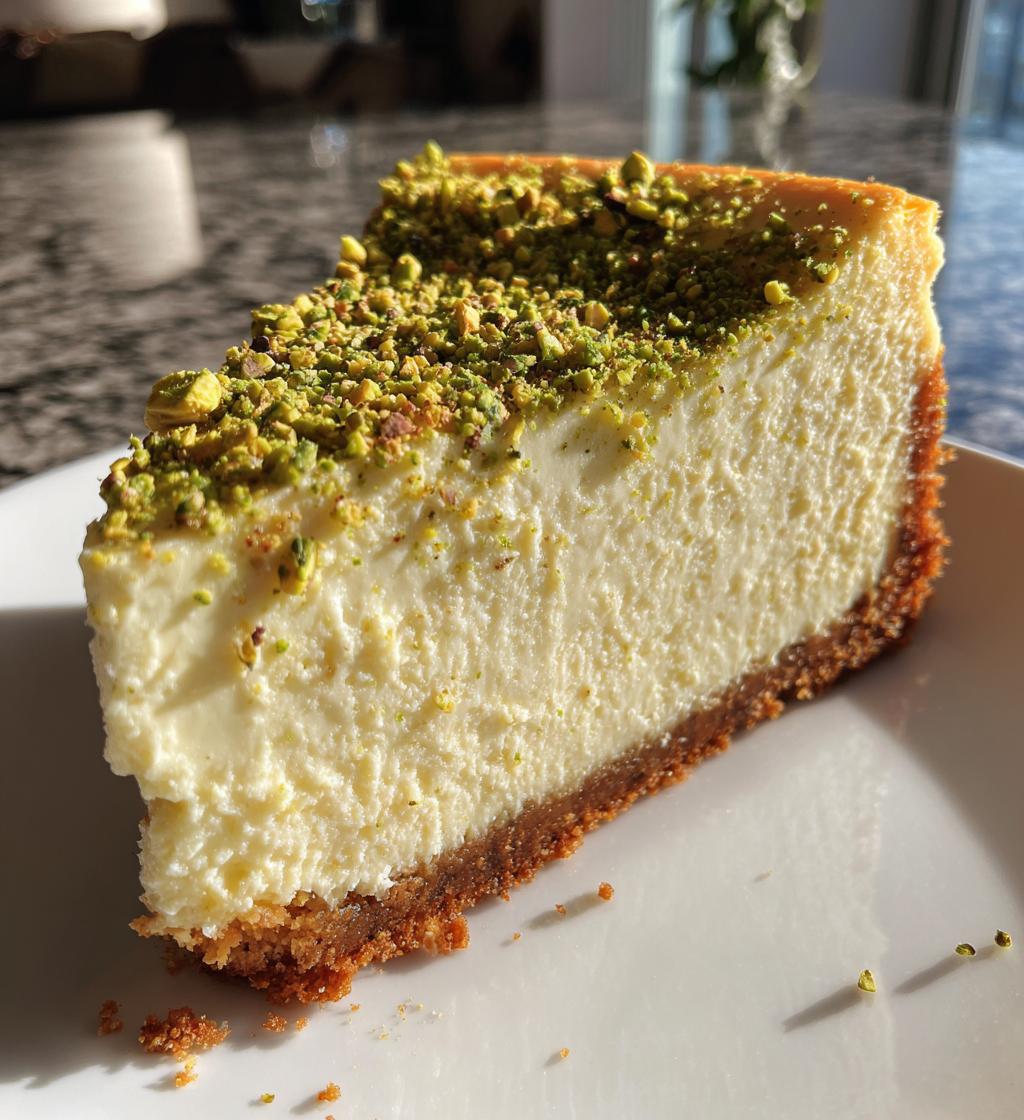 pistachio cheesecake
