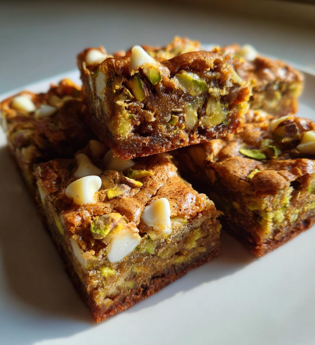 pistachio dream cookie bars - detail 1