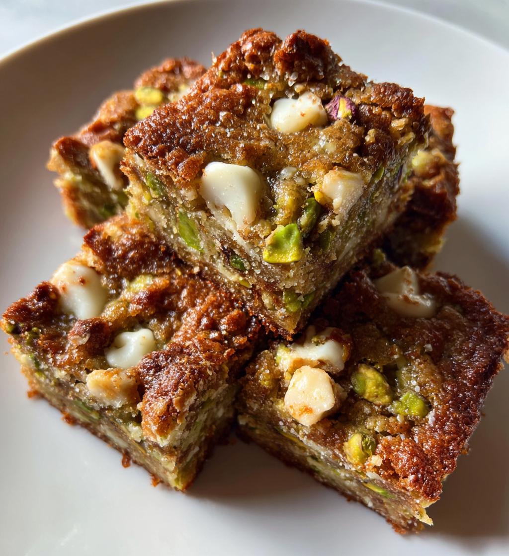 pistachio dream cookie bars