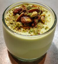 pistachio panna cotta