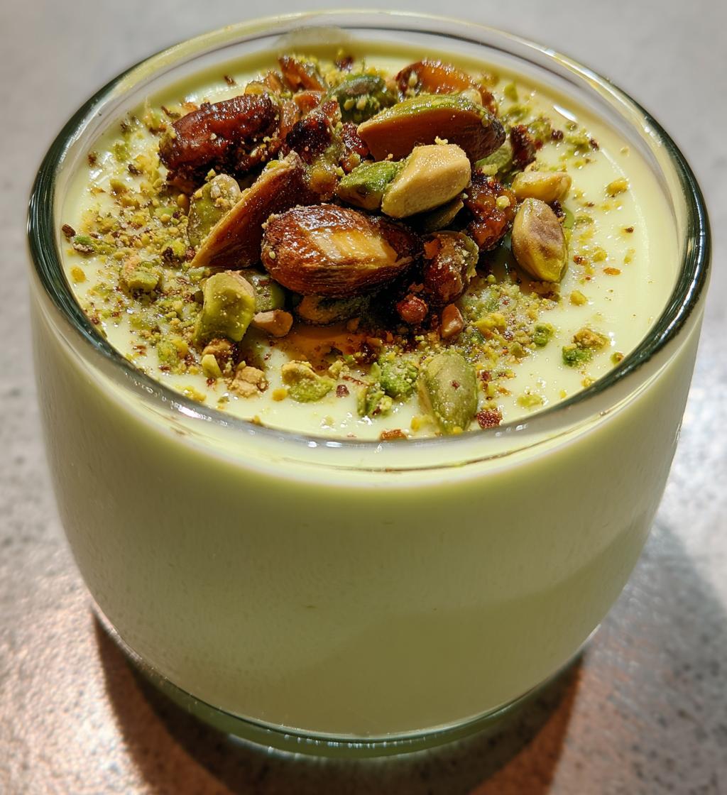 pistachio panna cotta