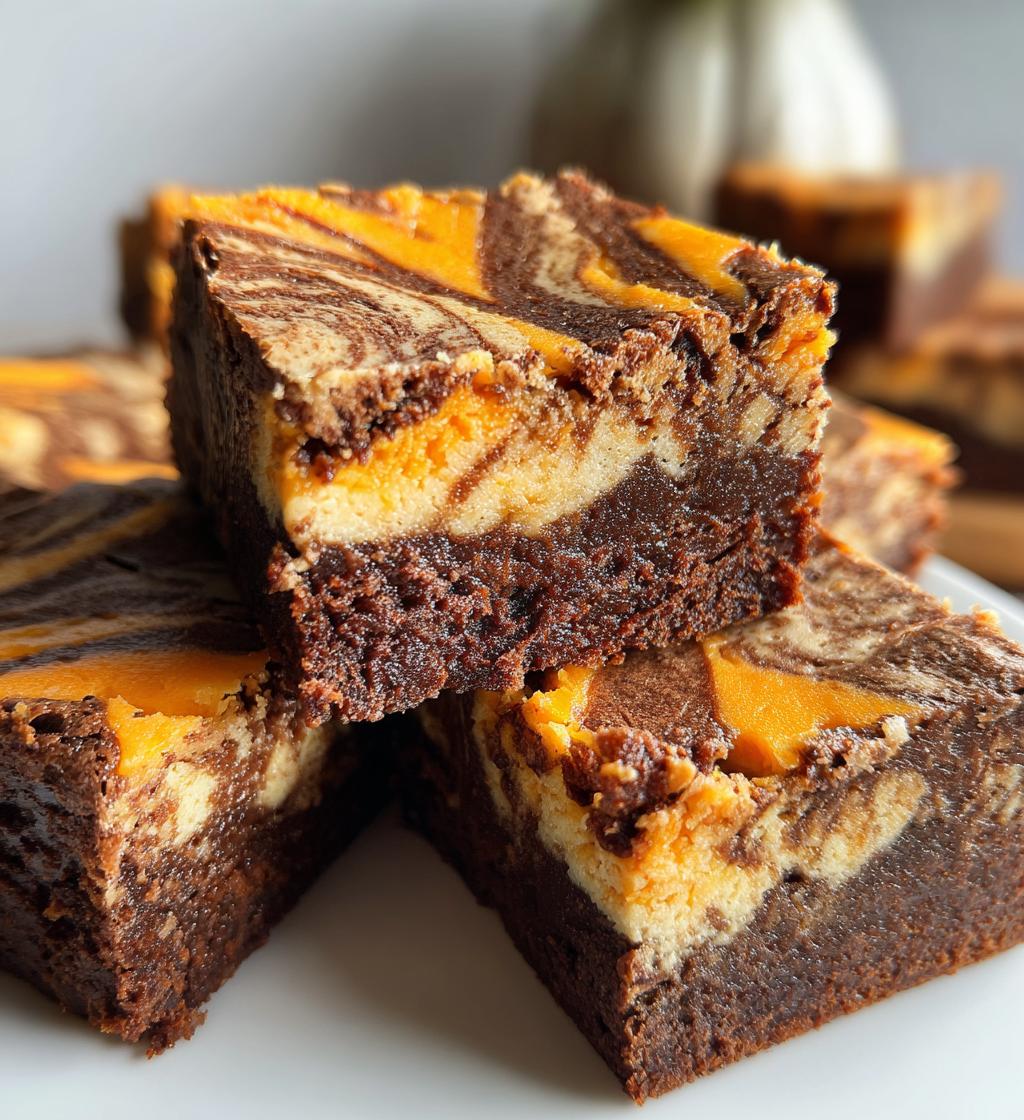 pumpkin cheesecake swirl brownies