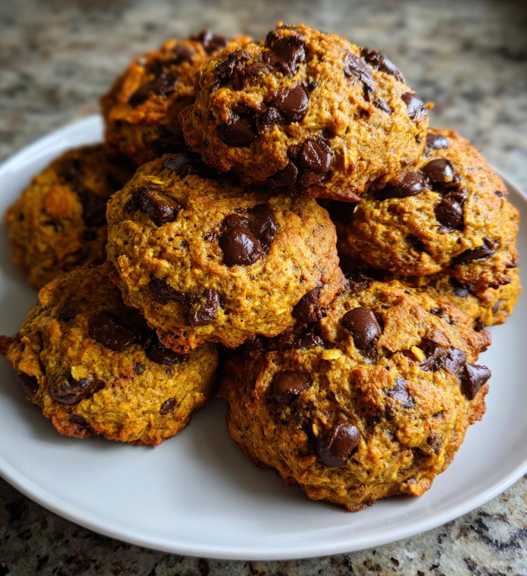 pumpkin chocolate chip oatmeal cookies - detail 1