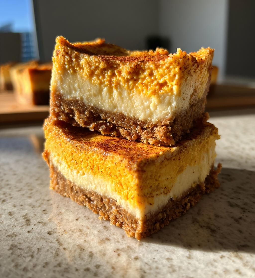 pumpkin spice cheesecake bars