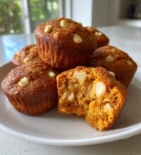 pumpkin white chocolate chip muffins