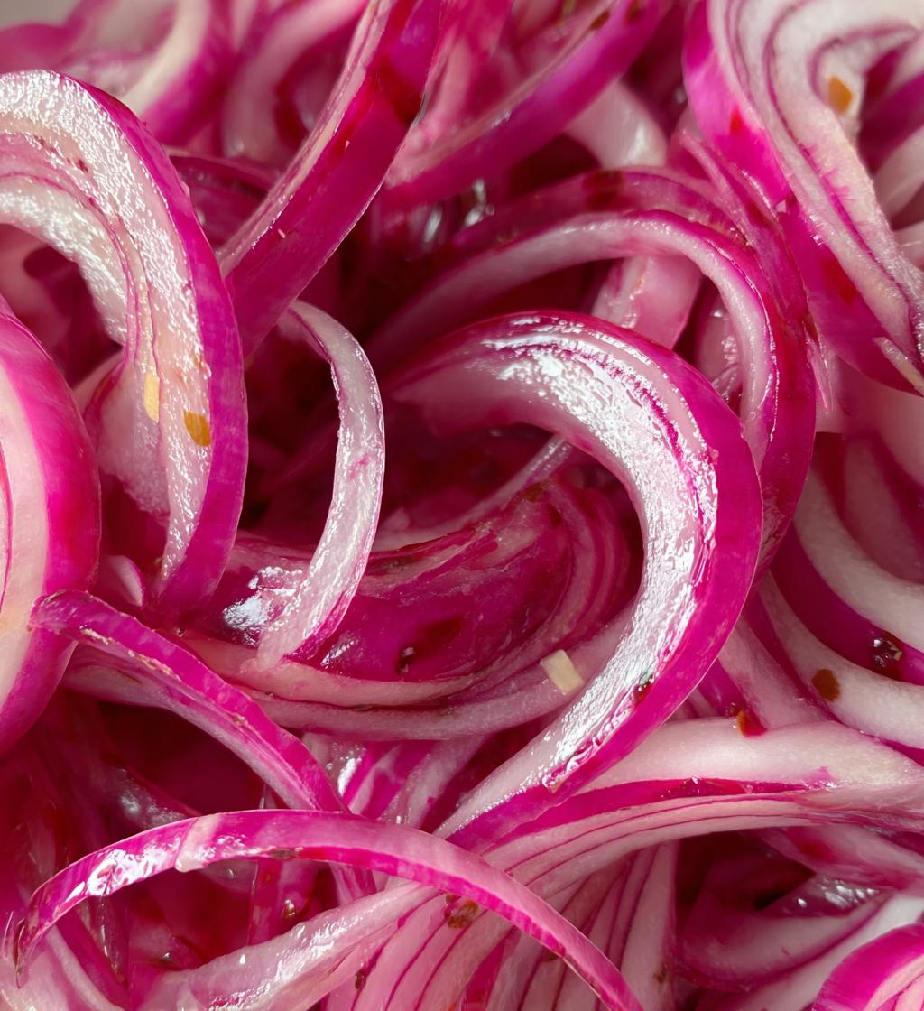 quick pickled red onions - detail 1