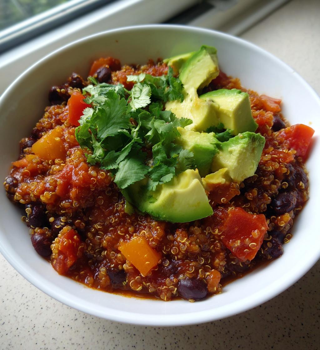 quinoa and black bean chili - detail 1