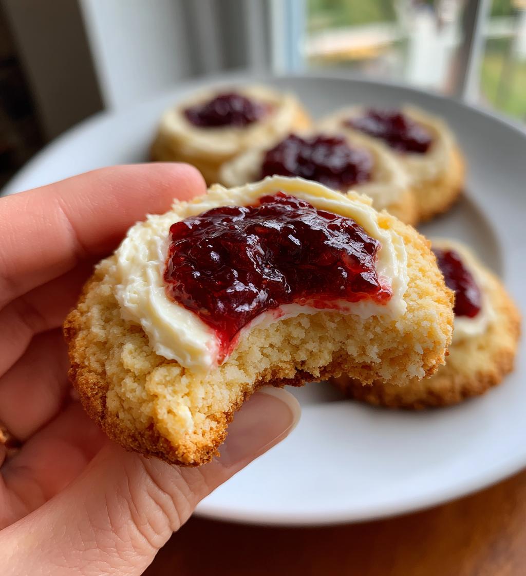 raspberry cheesecake thumbprint cookies - detail 1