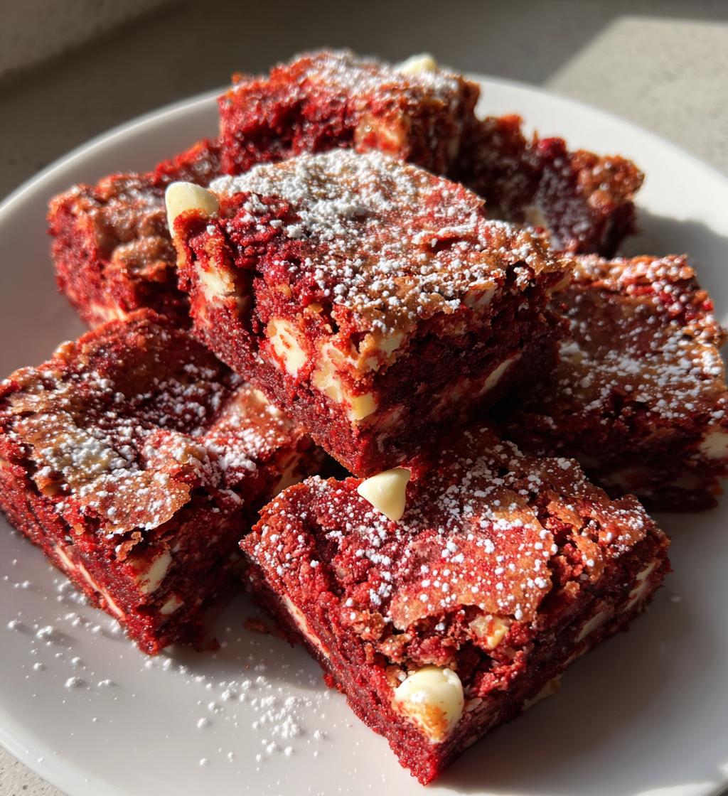 red velvet cookie bars - detail 1
