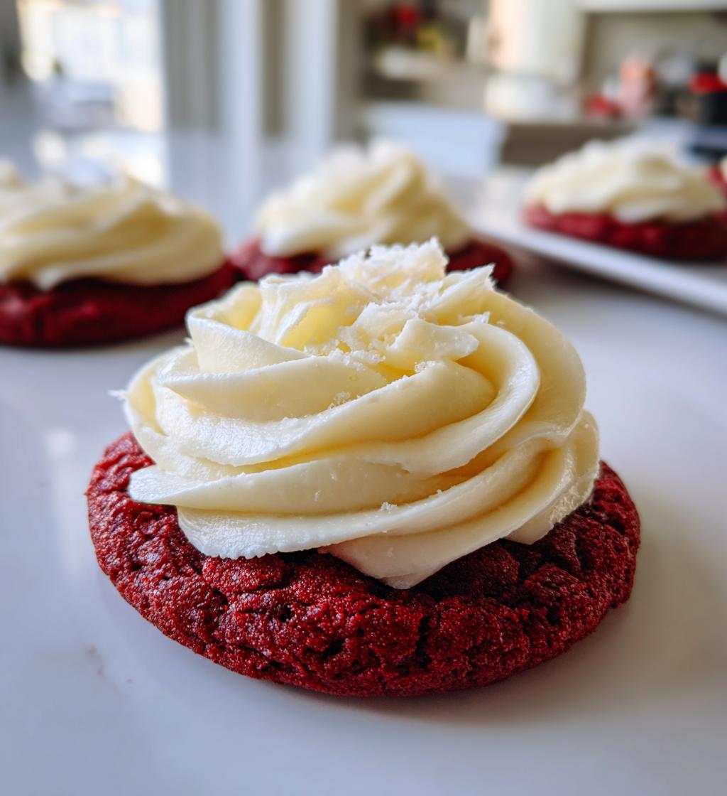 red velvet cookies with cream cheese frosting