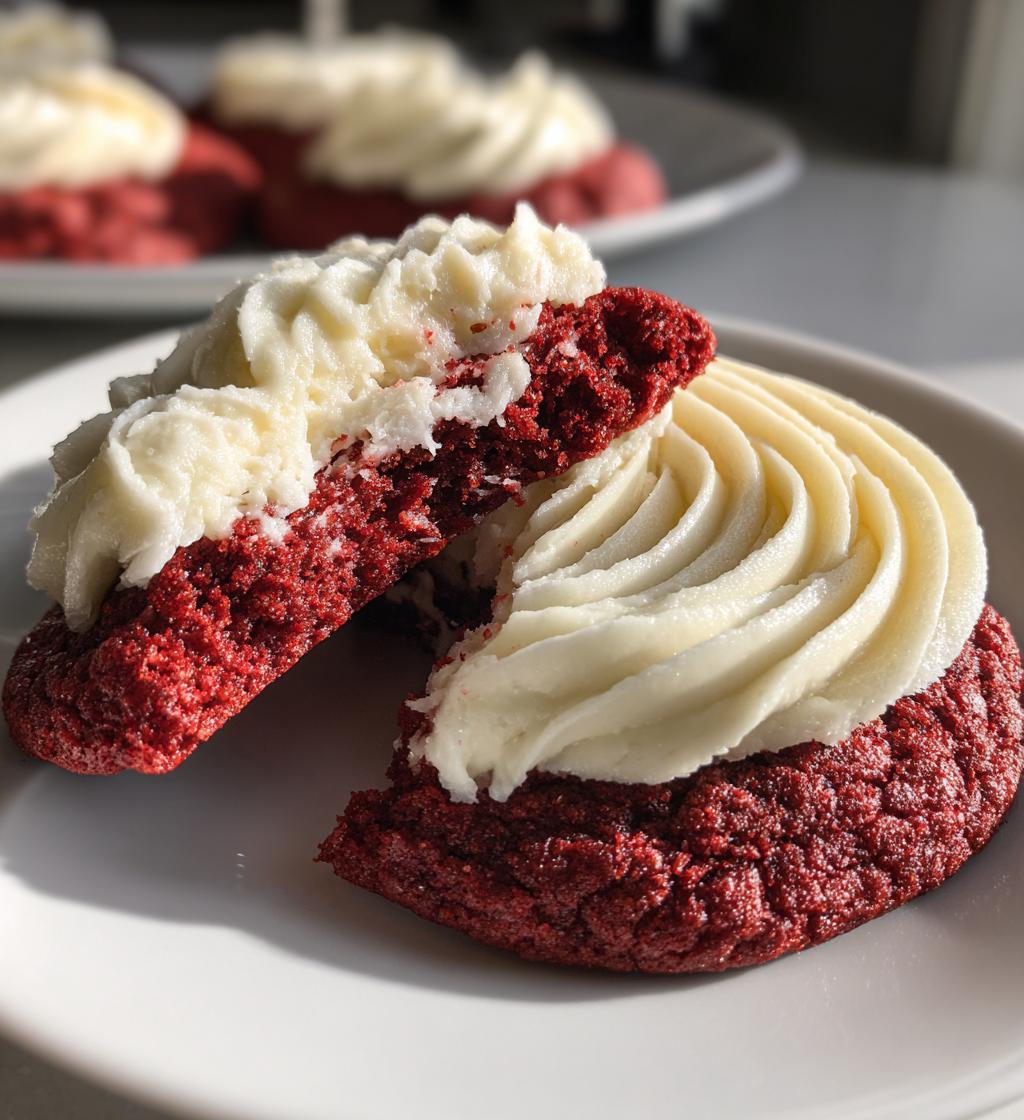 red velvet cookies with cream cheese frosting