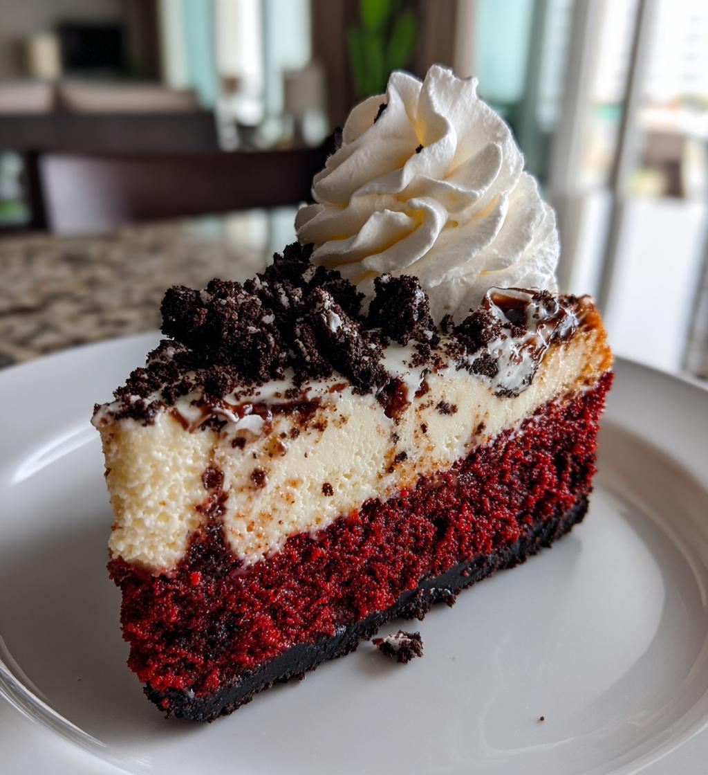 red velvet oreo cheesecake
