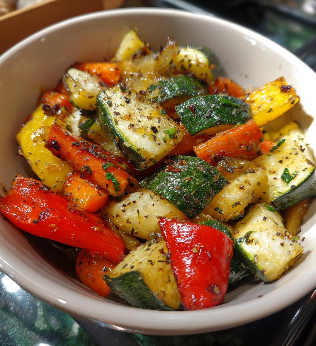 roasted air fryer vegetables