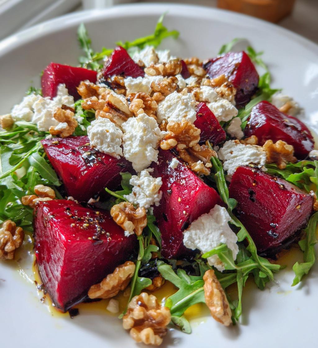 roasted beet and arugula salad - detail 1