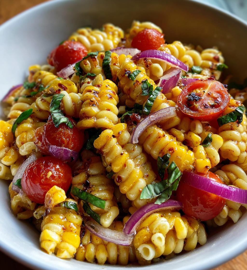 roasted corn and tomato pasta salad - detail 1