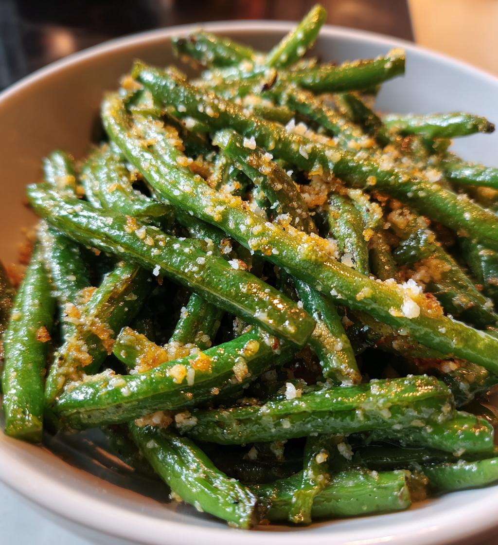 roasted parmesan green beans - detail 1