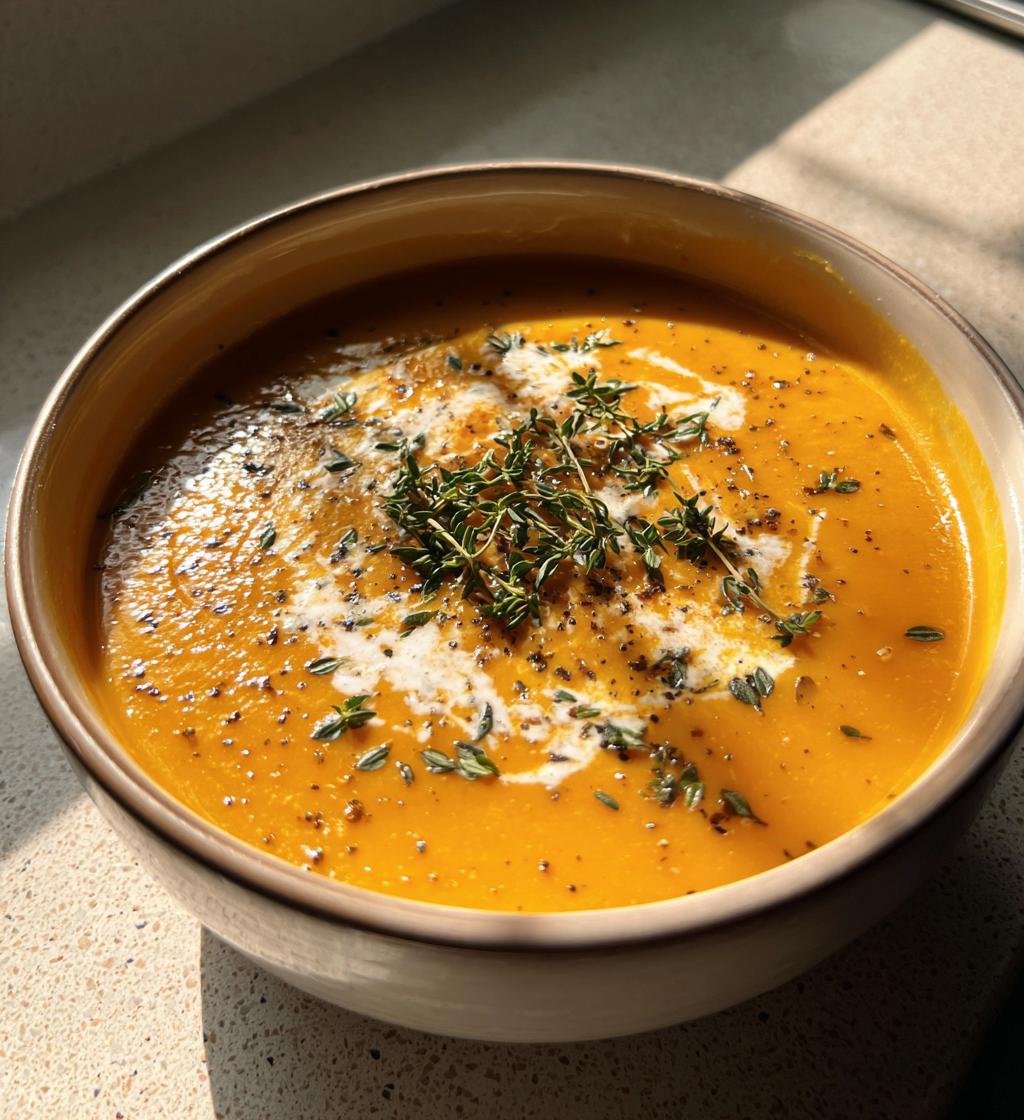 roasted pumpkin soup - detail 1