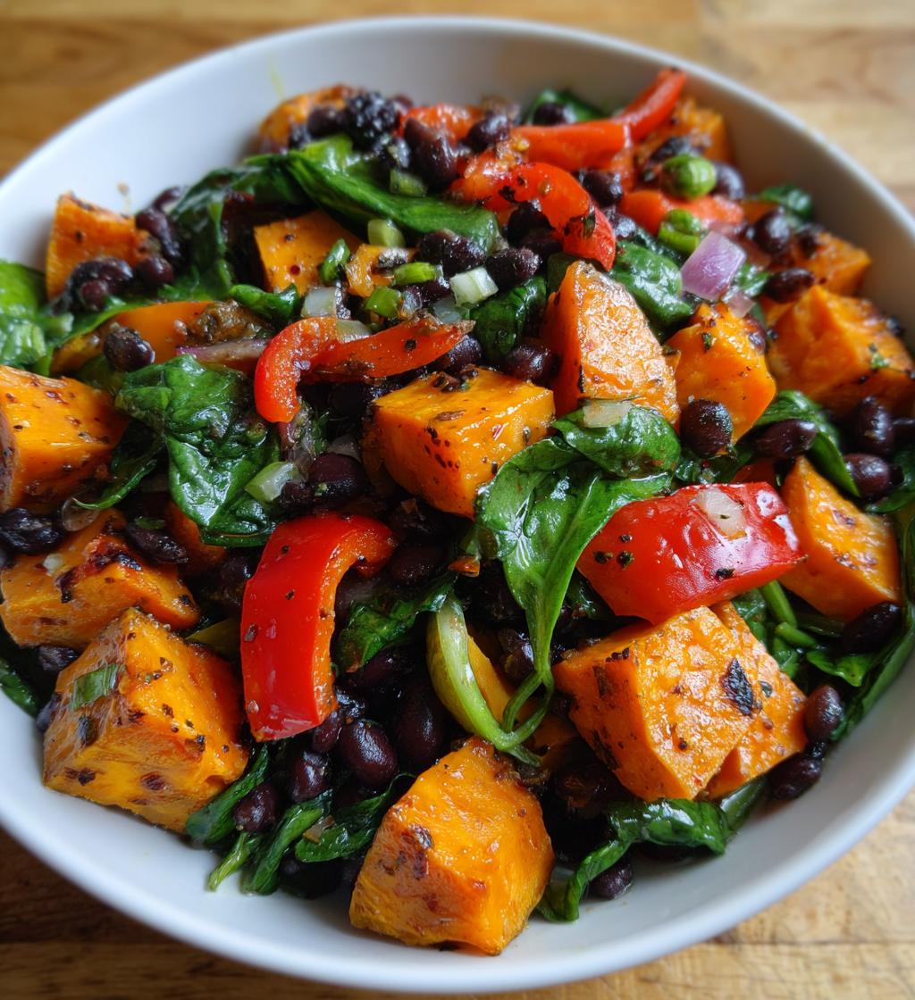roasted sweet potato black bean salad - detail 1