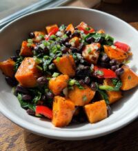 roasted sweet potato black bean salad