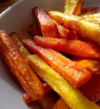 roasted sweet potatoes and carrots