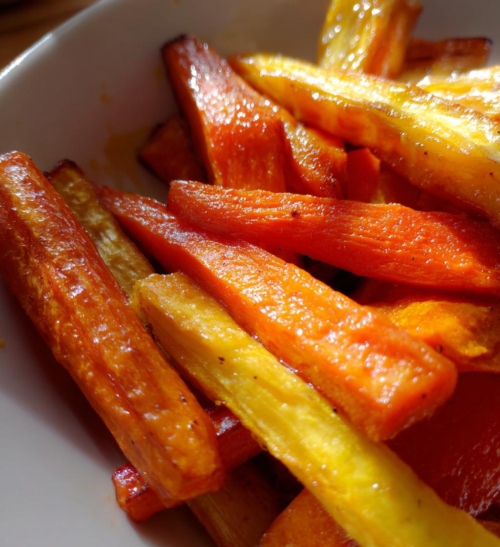 roasted sweet potatoes and carrots
