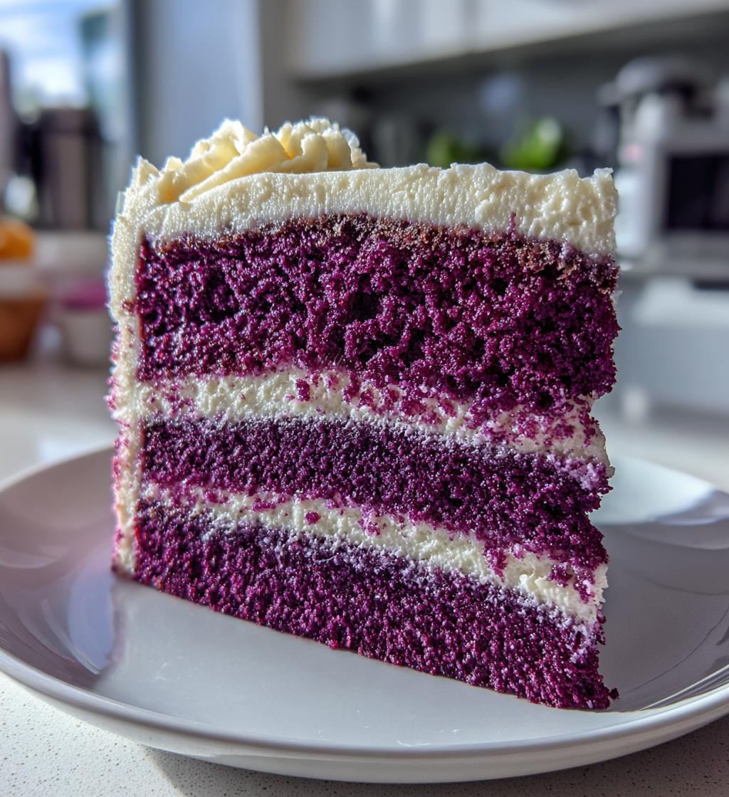 royal purple velvet cake - detail 1