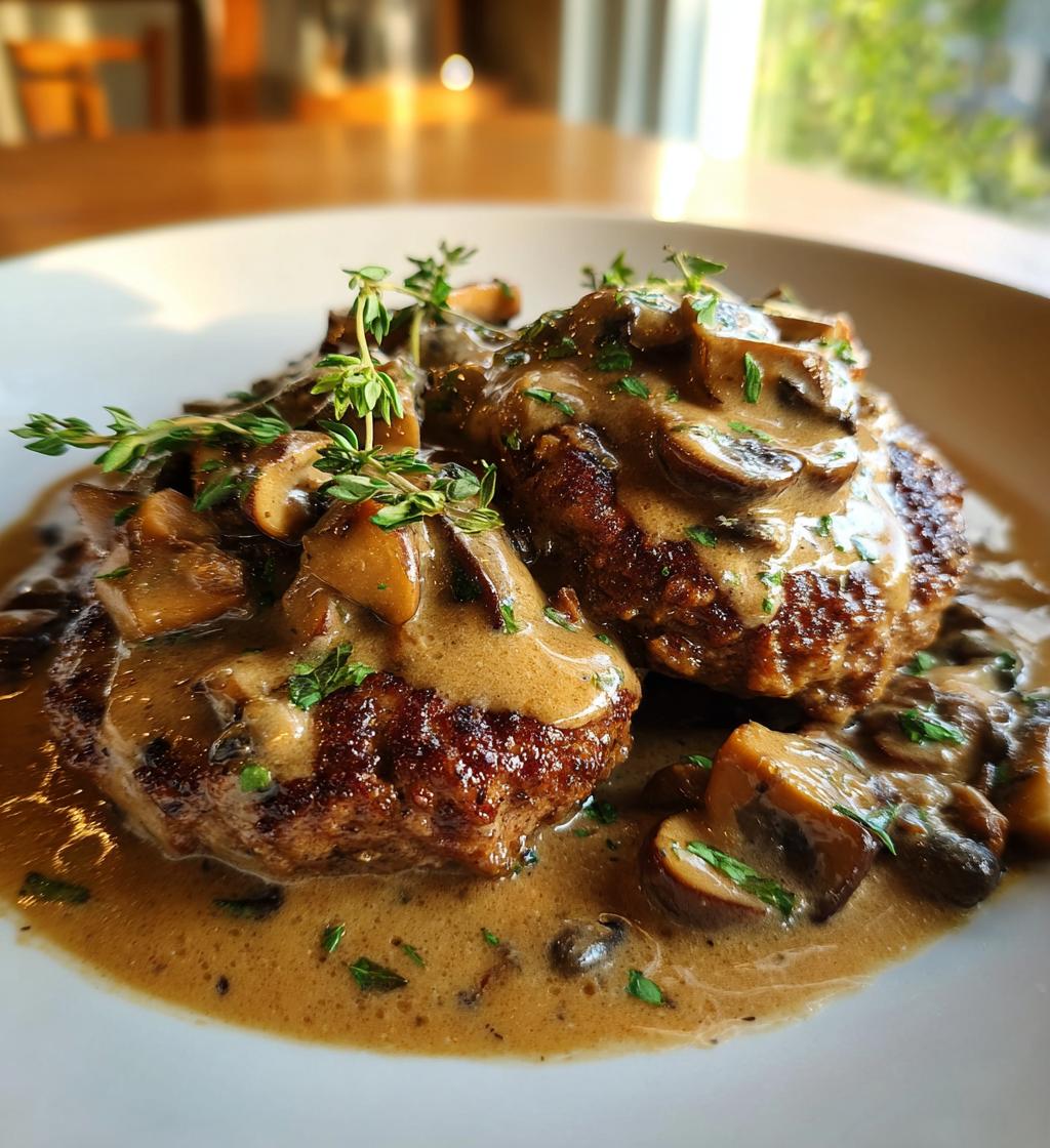 salisbury steak with mushroom gravy