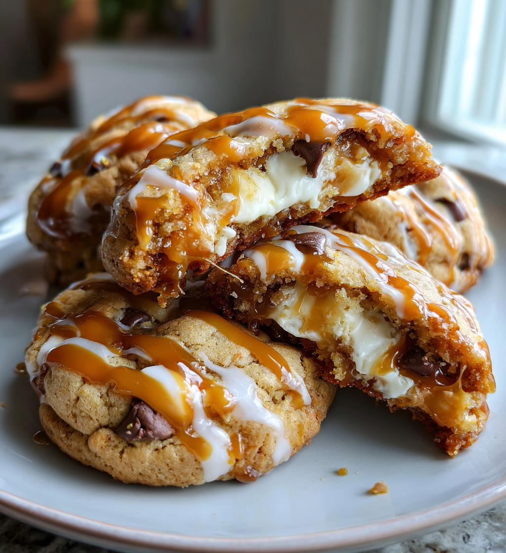 salted caramel cheesecake cookies - detail 1