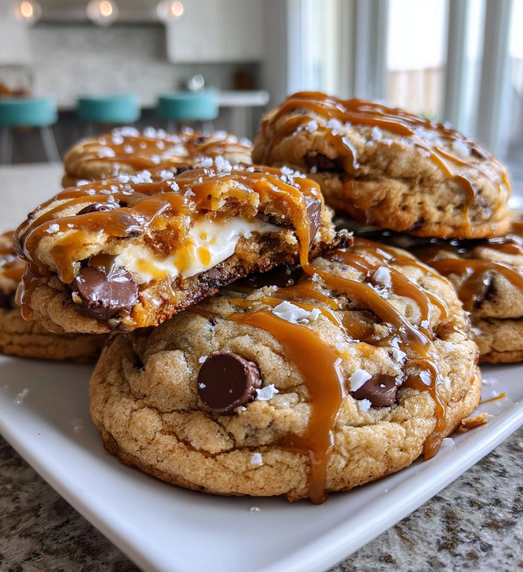 salted caramel cheesecake cookies
