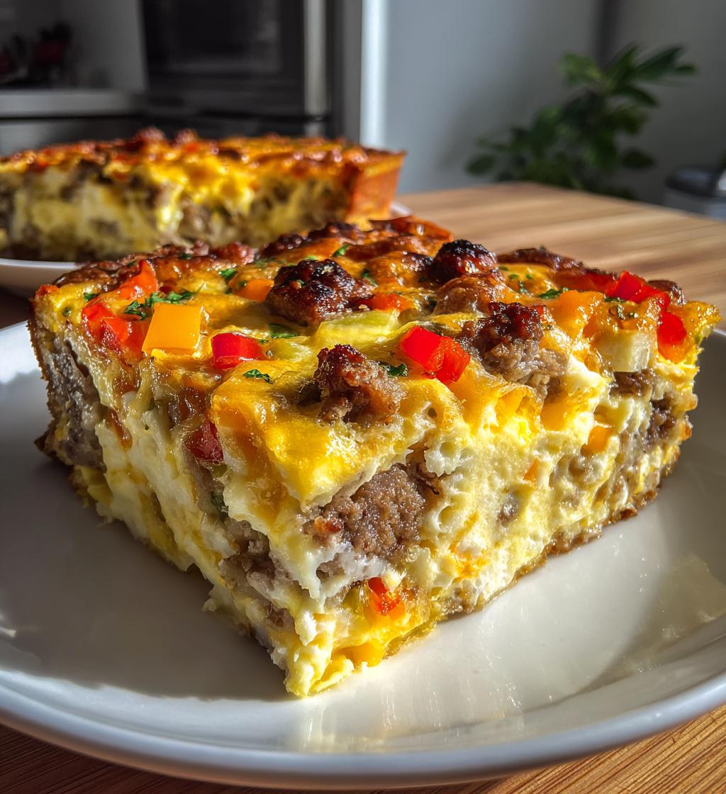 sausage and egg casserole - detail 1