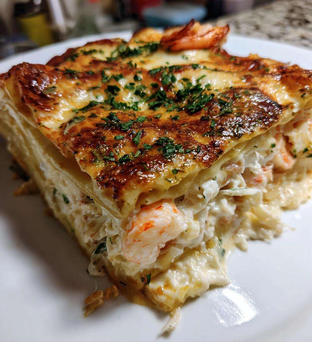 seafood lasagna creamy cheese