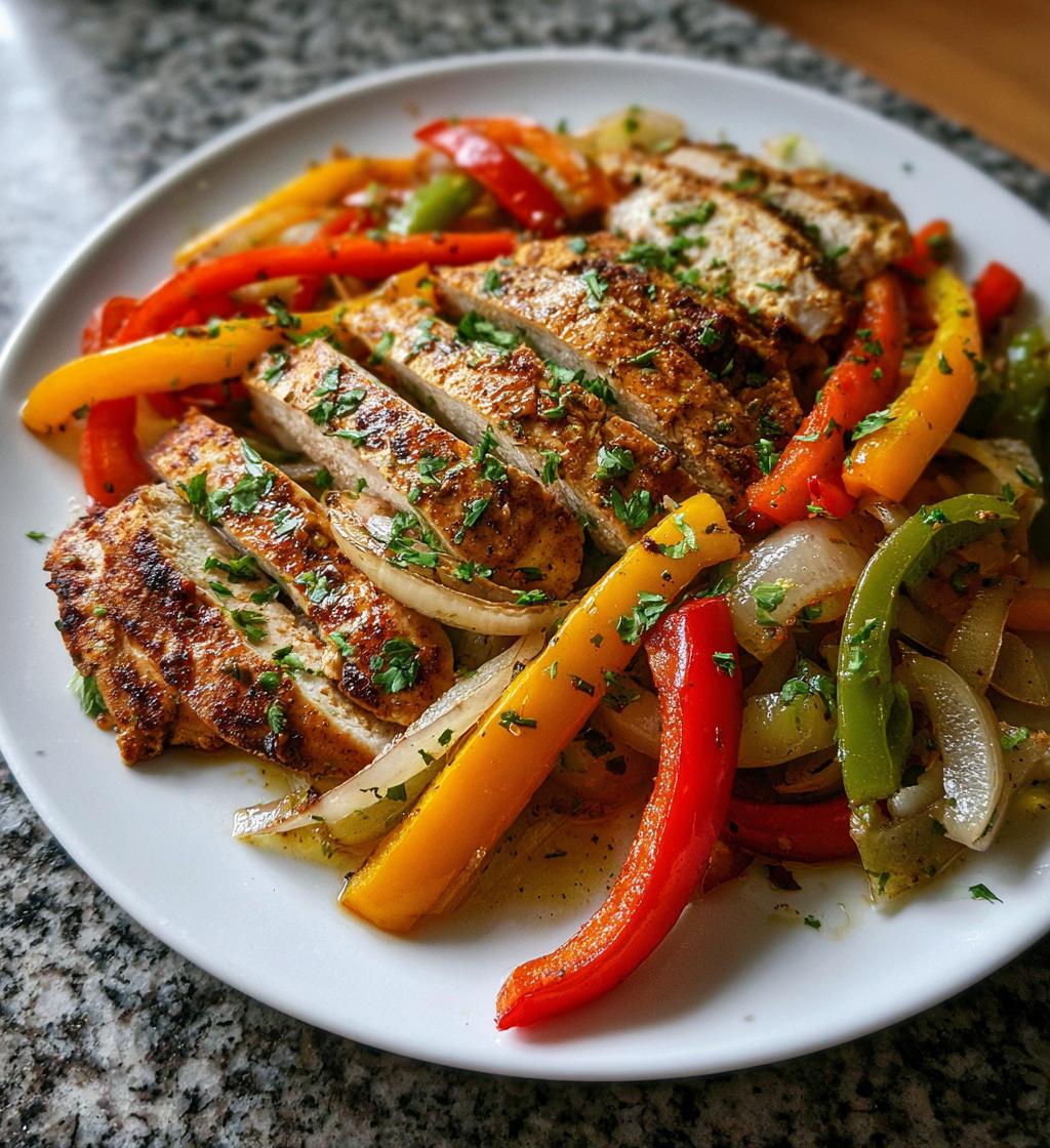 sheet pan chicken fajitas - detail 1