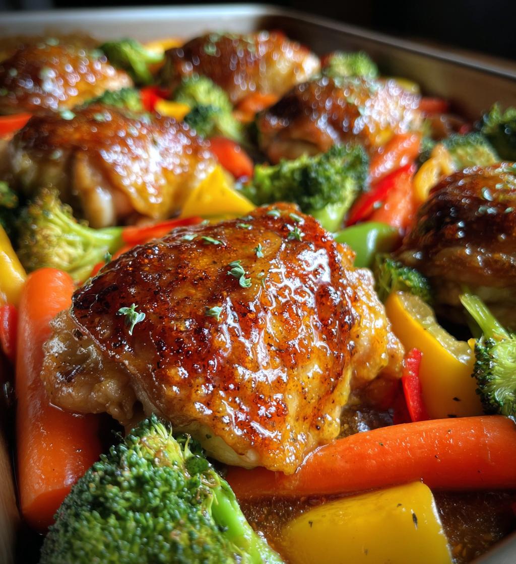 sheet pan honey mustard chicken - detail 1