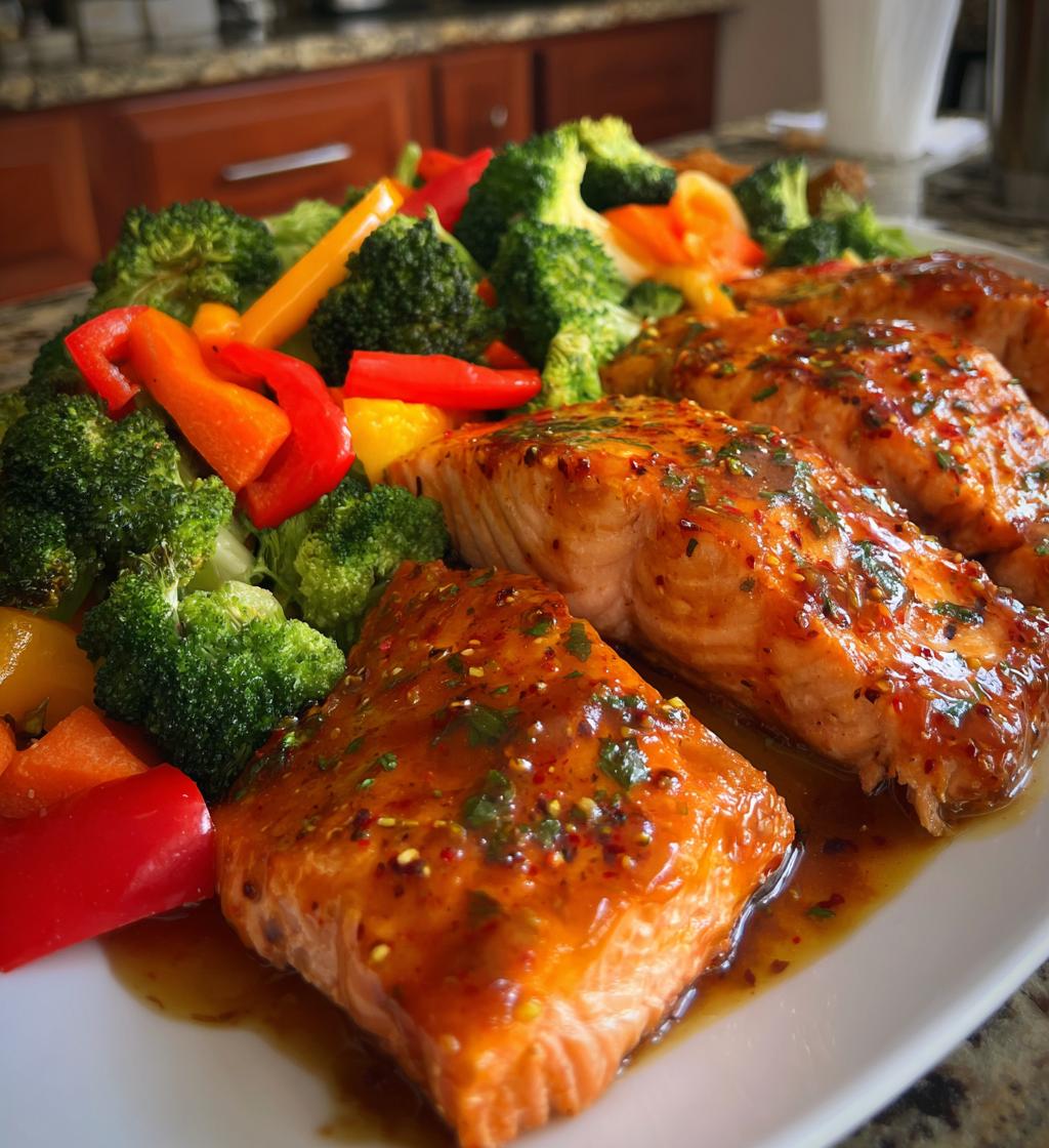 sheet pan maple dijon glazed salmon - detail 1