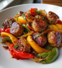 sheet pan sausage peppers and onions