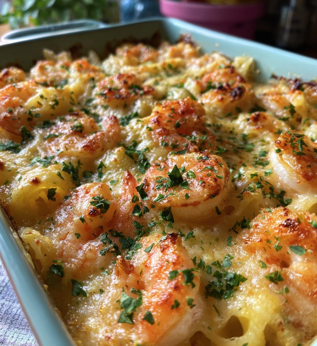 shrimp scampi pasta bake