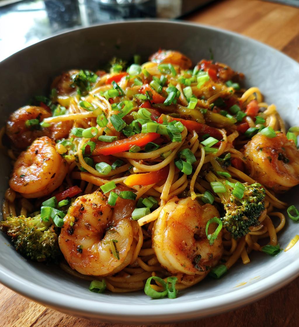 shrimp stir fry with noodles