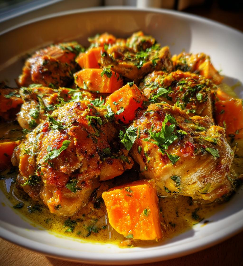 slow cooker chicken and sweet potato curry