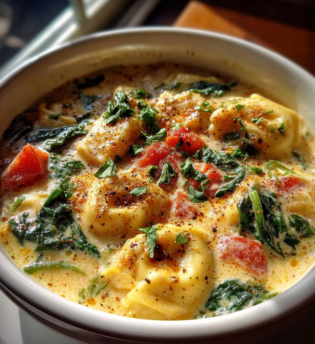 slow cooker creamy tortellini soup
