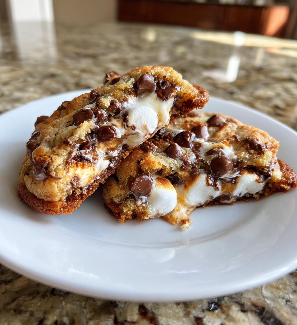 smores chocolate chip cookies - detail 1