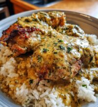 smothered chicken and rice