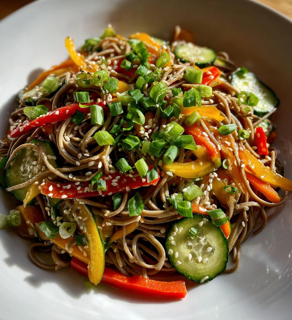 soba noodle salad - detail 1