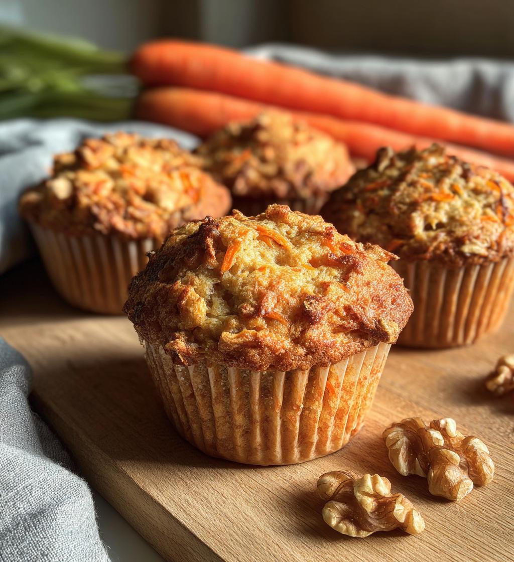 soft moist carrot muffins - detail 1