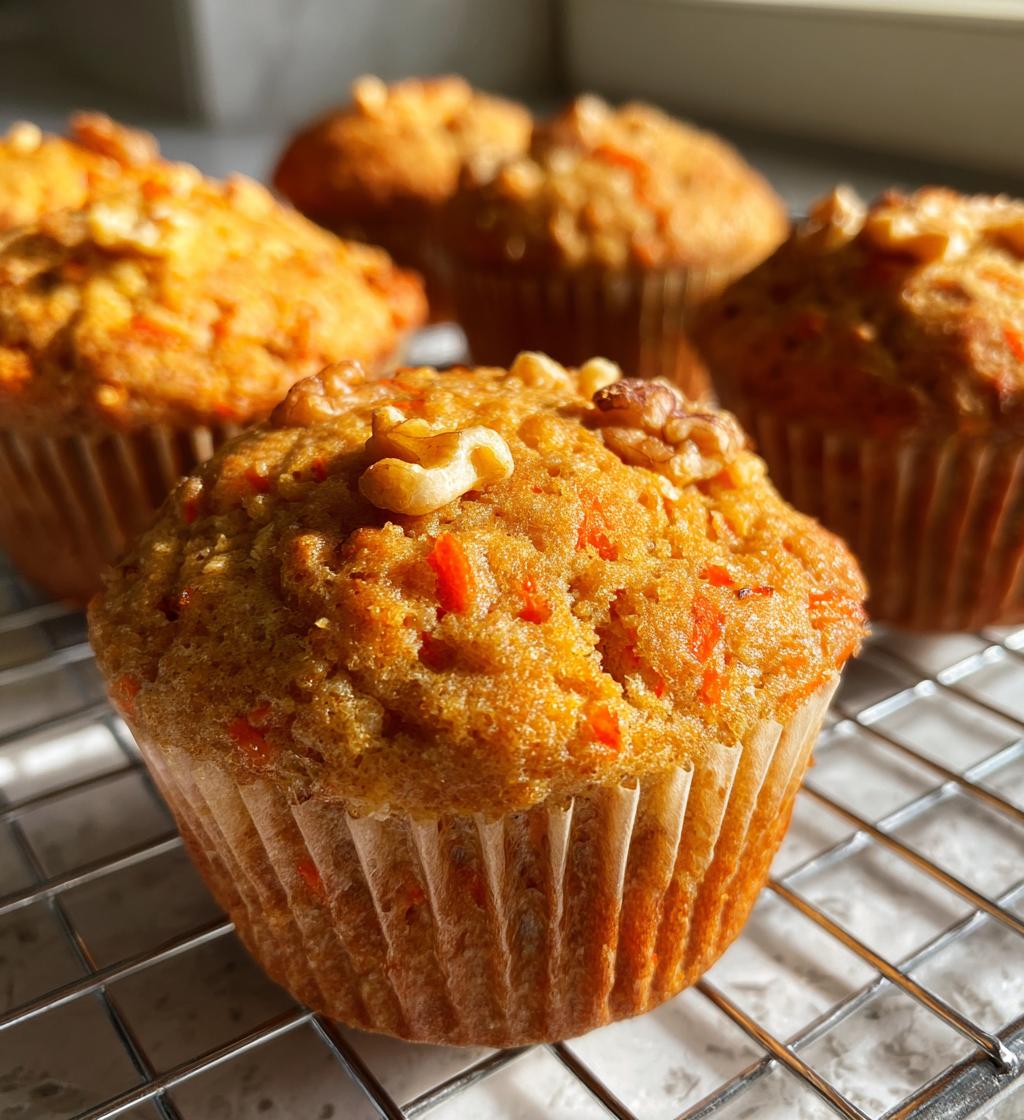 soft moist carrot muffins
