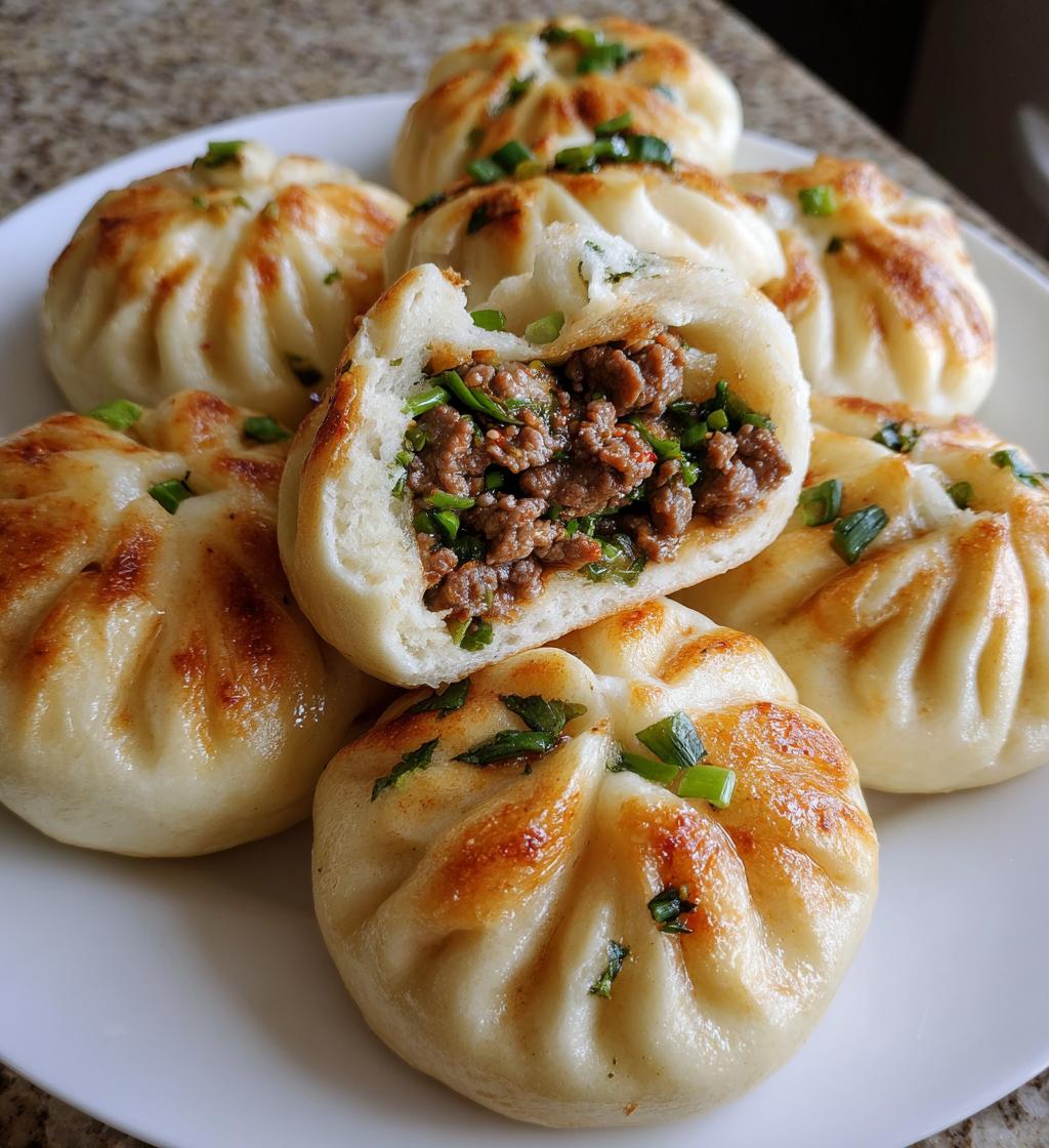 soft steamed beef buns