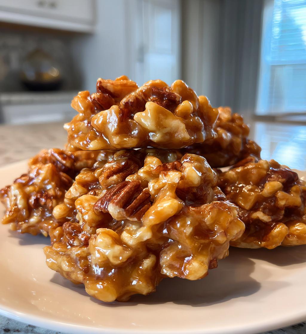 southern pecan praline clusters - detail 1